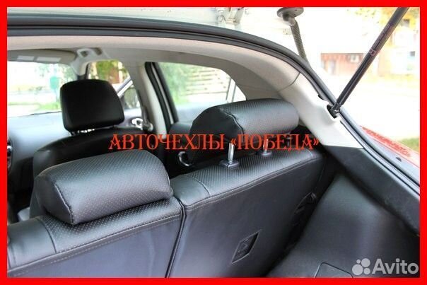 Чехлы Nissan Juke из экокожи чёрные Классика