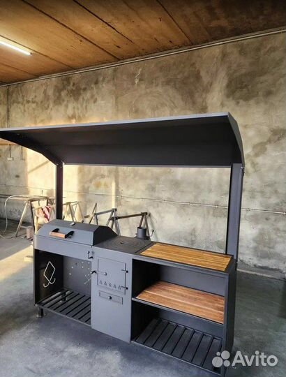 Мангал с крышей 4в1