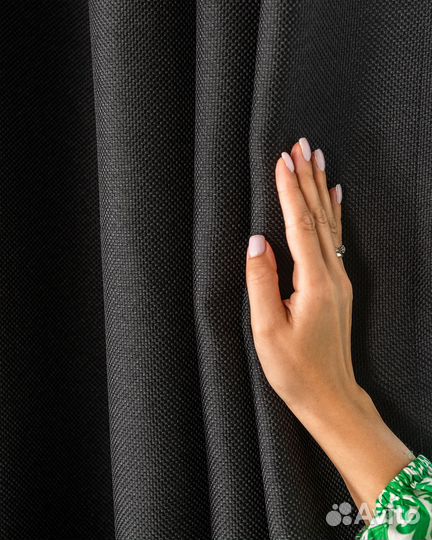 Шторы рогожка Орфей Черный
