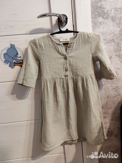 Муслиновое платье для девочки 98