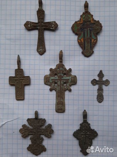 Кресты старинные лотом