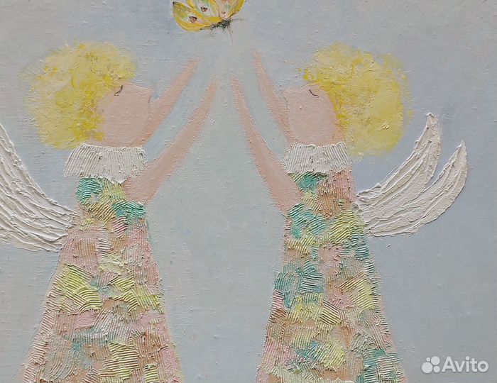 Картина маслом на холсте Ангелы