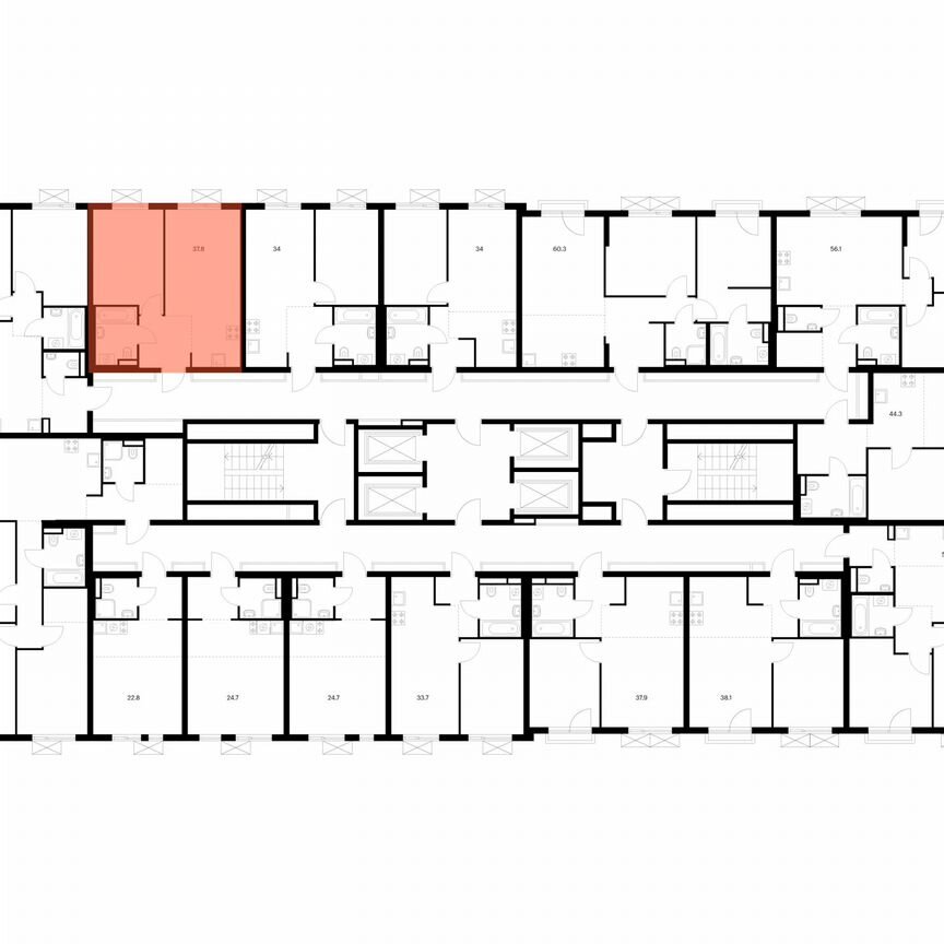 1-к. квартира, 37,8 м², 16/24 эт.