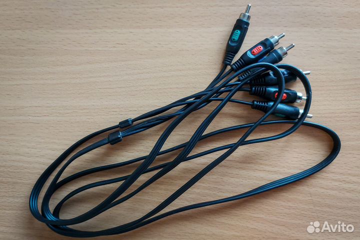 Шнур 3 RCA - 3 RCA, 2 метра