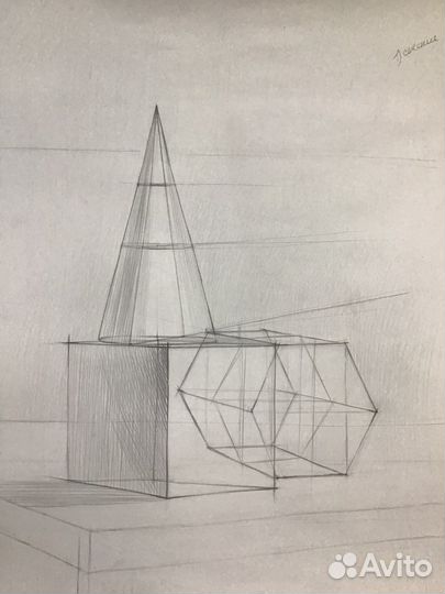 Академический рисунок на заказ натюрморт