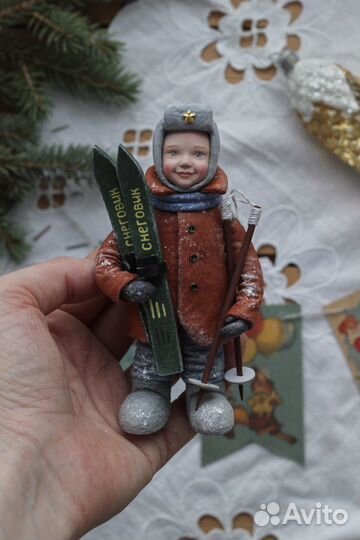 Ватные елочные игрушки