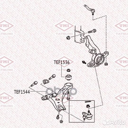 Сайлентблок переднего рычага задний toyota high