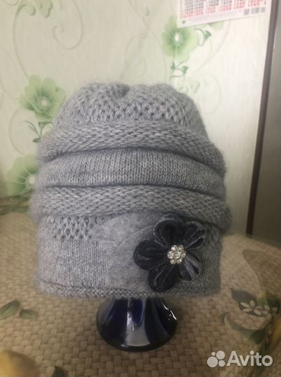 Шапка вязаная, очень тёплая