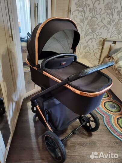 Коляска 2 в 1 Moon Style 2в1 Rose Gold