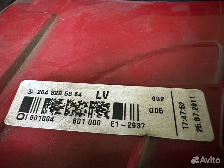 Задний фонарь Мерседес W 204 Оригинал