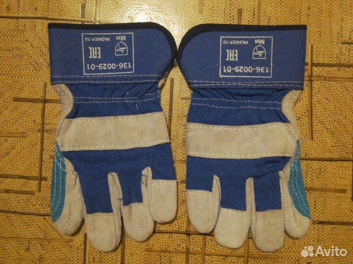 Перчатки рабочие кожаные