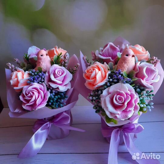 Букет из мыла ручной работы