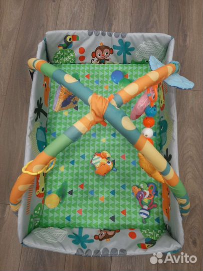 Коврик-манеж с бортиками,дугами.100115см