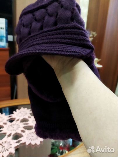 Шапка для девочки зимняя,разм54-56