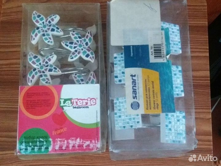 Крючки для шторки в ванную металлические