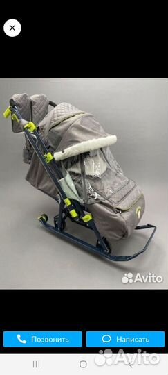 Детские санки коляска ника