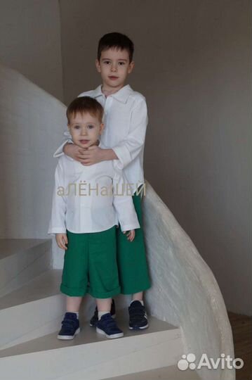 Рубашки детские из натуральных тканей