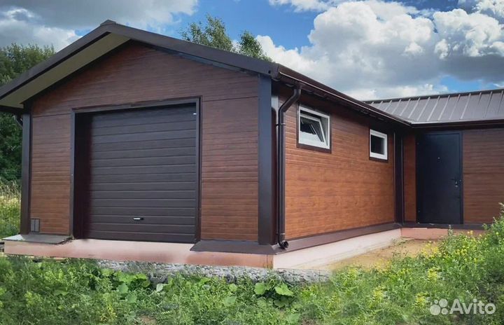 Гараж из сендвич панелей