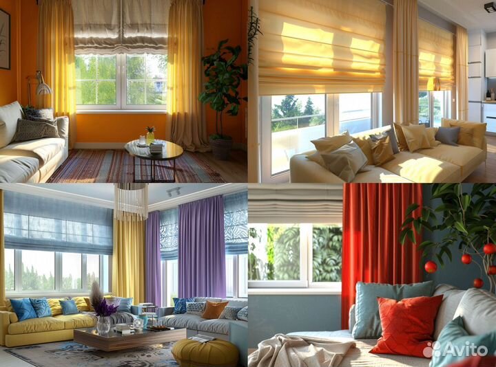 Римская штора для офиса