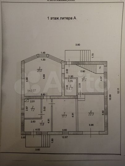 Комната 11,5 м² в 4-к., 2/2 эт.