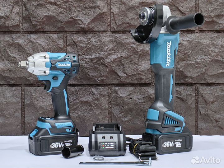 Набор инструментов Makita 2в1 ушм + гайковерт