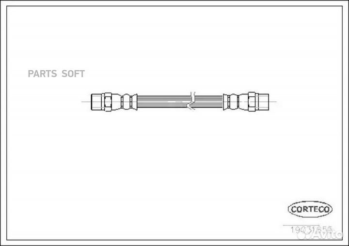 Corteco 19031655 19031655 шланг тормозной передний