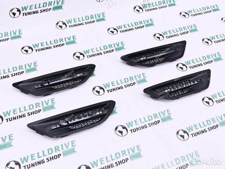 Жабры на крылья BMW M5 F10 pre lci черные