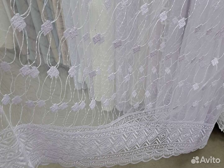 Тюль-сетка вышивка