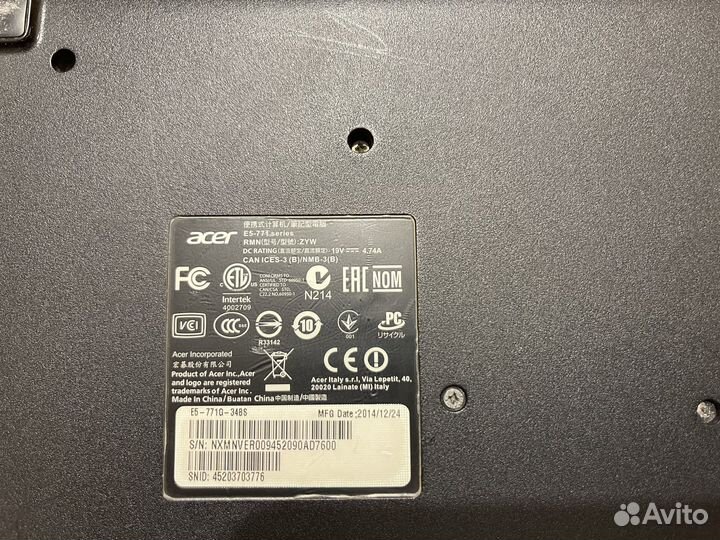 Acer aspire e5 771g 348s