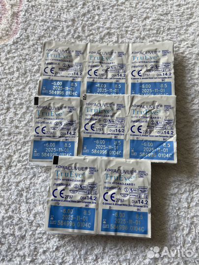 Линзы контактные acuvue -6