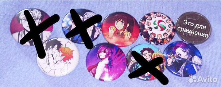 Значки аниме и др