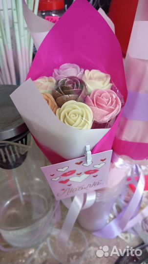 Шоколадные букеты из роз