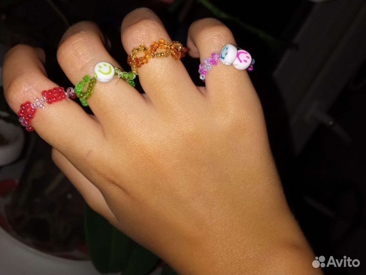 Набор колец из бисера