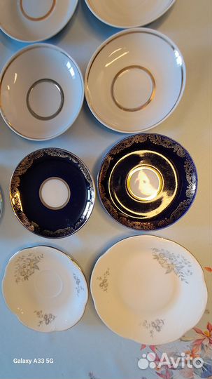 Блюдце и тарелки, фарфор СССР