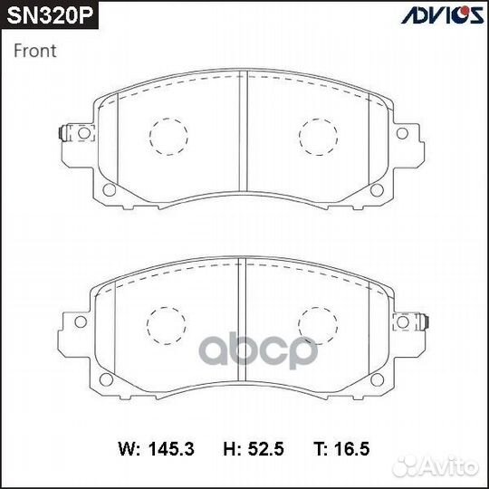 Дисковые тормозные колодки advics 26296FL030