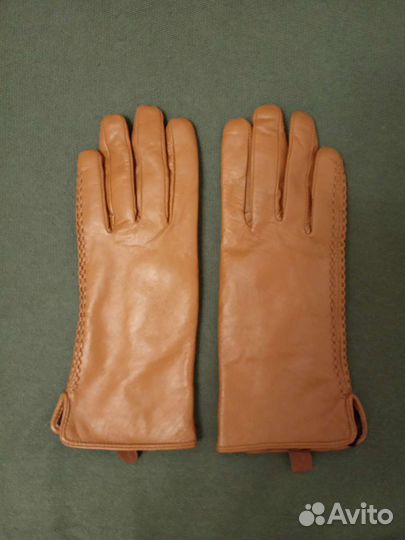 Перчатки женские кожаные. Размер 7,5