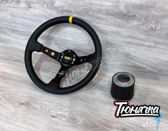 Руль спортивный OMP черный для ваз 2101-2107