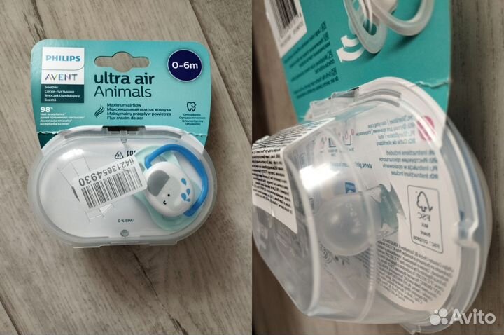 Соска пустышка avent 0 6