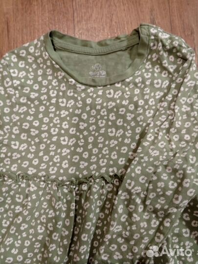 Платье для девочки 86 92 зеленое