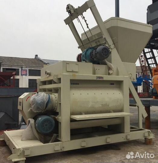 Двухвальный бетоносмеситель со скипом JS-1500