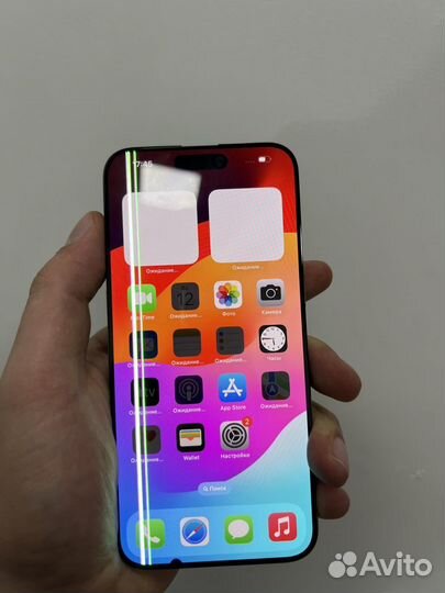 Дисплей iPhone 15 Pro Max полоса пятно