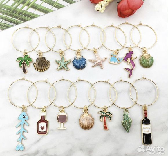 Украшение на бокал, маркеры