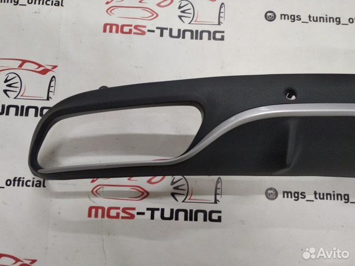 Диффузор Mercedes C-class Coupe С205 C63 AMG хром