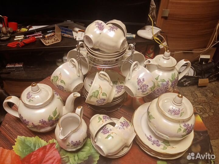 Чайно кофейный сервиз фарфор дулева