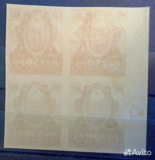 1922 год Марки РСФСР Кварт блок Марка 250 р