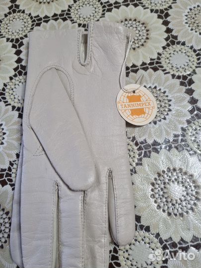 Перчатки женские кожаные новые