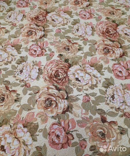 Ткань гобелен Голландские Цветы с хлопком (вид1)