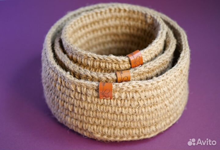 Корзинка из джута