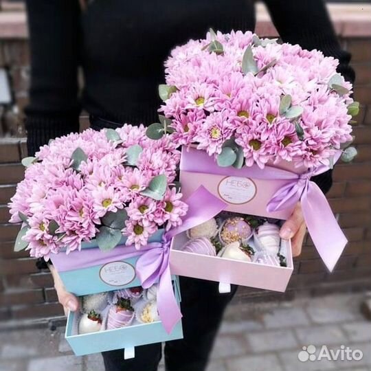 Клубника в шоколаде, Букеты с клубникой