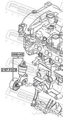 Натяжитель ремня 0590KE Febest